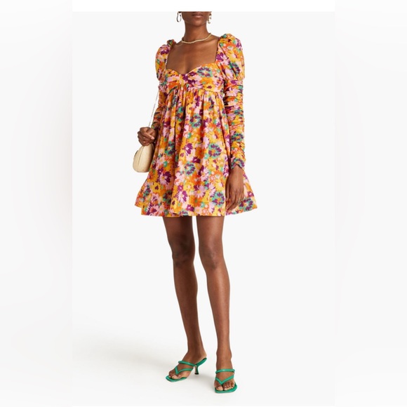 Zimmermann Violet Twist Cotton Mini Dress Size 1 - Picture 1 of 8